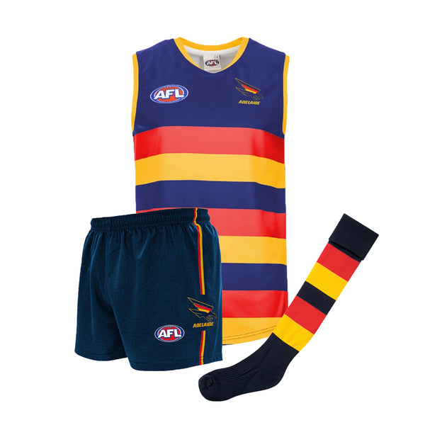 Adelaide Crows Kids Youths AFL Auskick Playing Pack Jumper Guernsey Shorts Socks