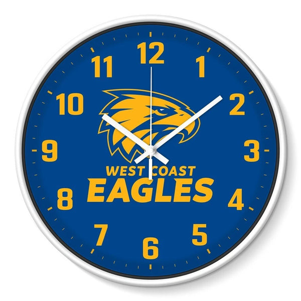 West Coast Eagles AFL 30cm Team Logo Wall Clock