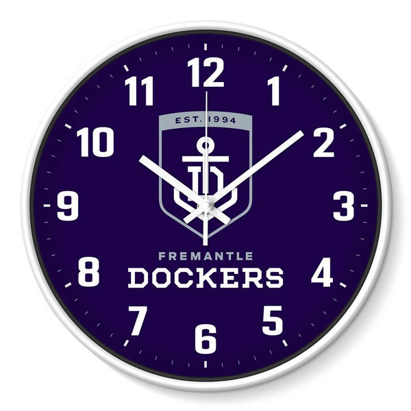 Fremantle Dockers AFL 30cm Team Logo Wall Clock