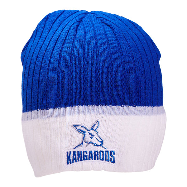 North Melbourne Kangaroos Mens Adults Boundary Rib Beanie