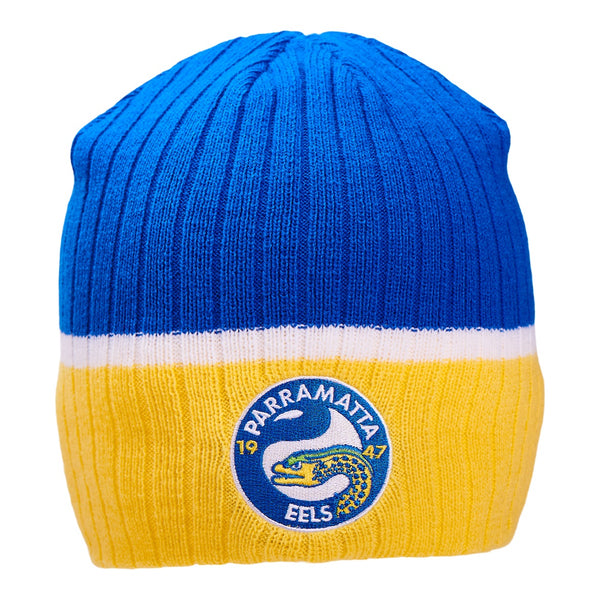Parramatta Eels NRL Mens Adults Boundary Rib Beanie