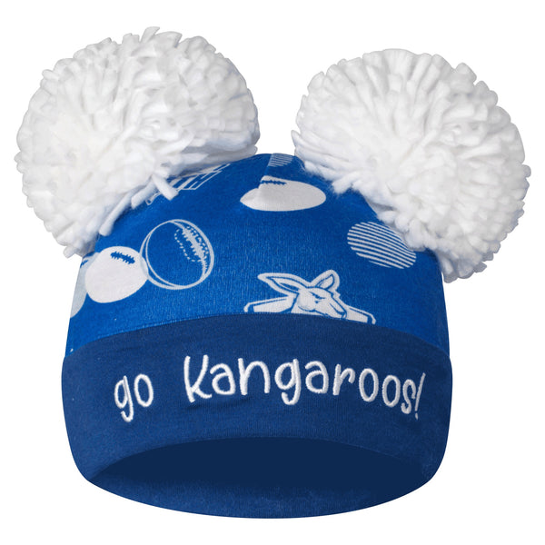 North Melbourne Kangaroos Baby GO! Pom Pom Beanie