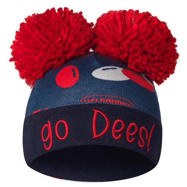 Melbourne Demons Baby GO! Pom Pom Beanie
