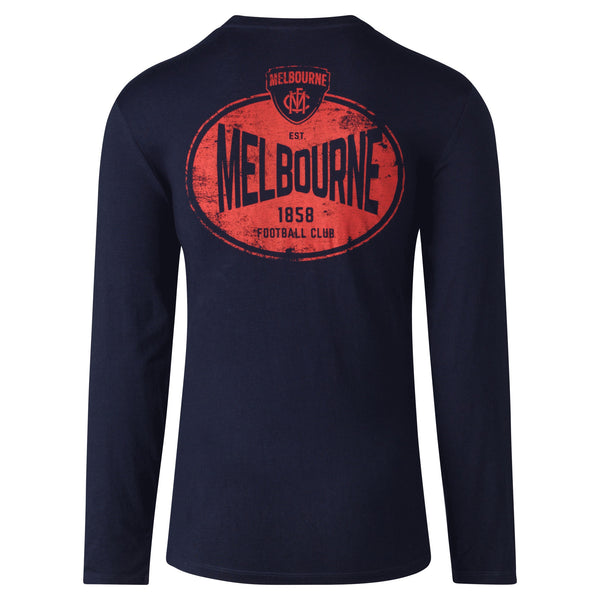 Melbourne Demons Mens Adults Supporter Long Sleeve Tee