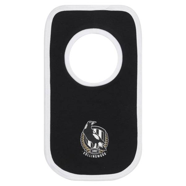 Collingwood Magpies Babies Infants 2 Pack Bib Set