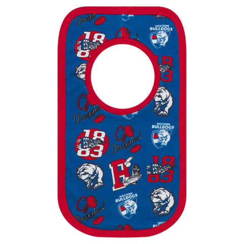 Western Bulldogs Babies Infants 2 Pack Bib Set