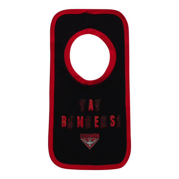 Essendon Bombers Babies Infants 2 Pack Bib Set