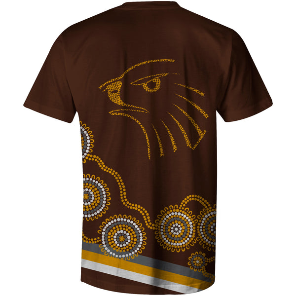 Hawthorn Hawks Mens Adults Indigenous Tee