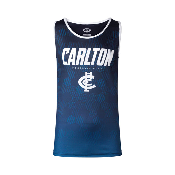 Carlton Blues Mens Adults Polyester Premium Singlet
