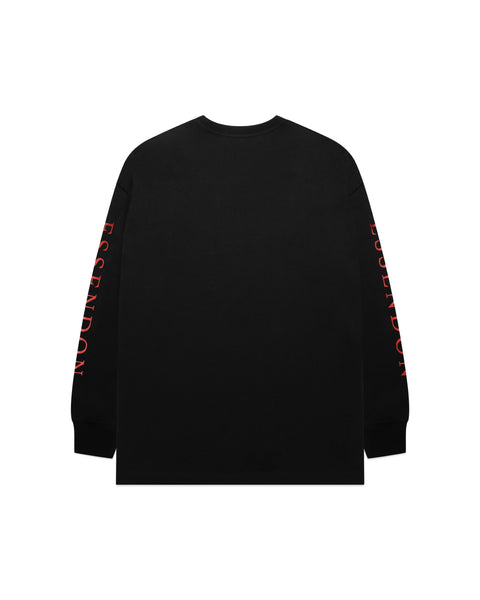 Essendon Bombers Mens Adults Wordmark Long Sleeve Tee