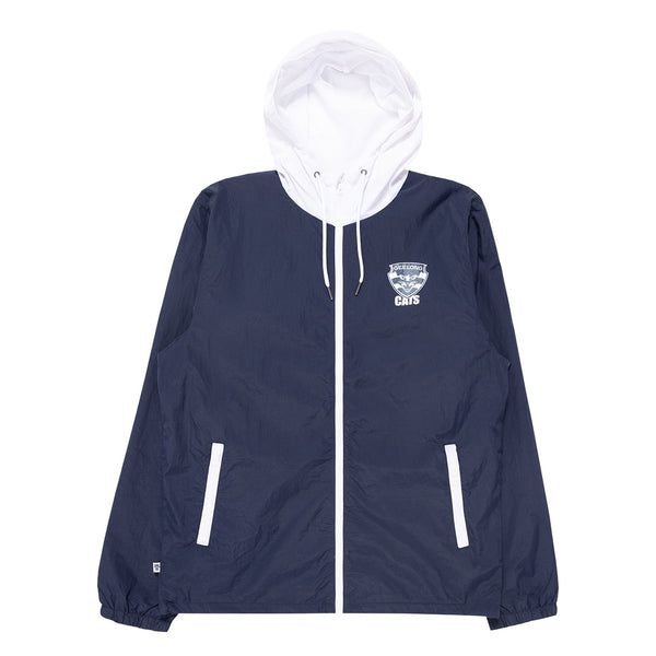 Geelong Cats Mens Adults Team Windbreaker Zip Jacket
