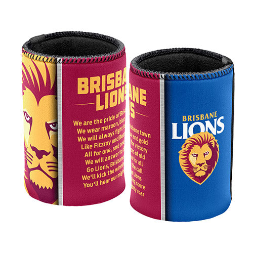 Brisbane Lions Team Song Can Cooler Stubby Holder