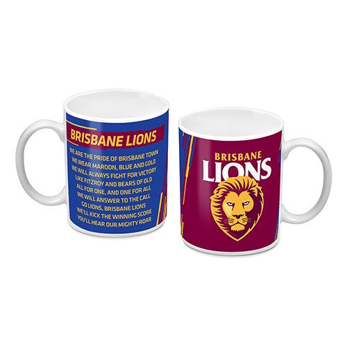 Brisbane Lions Logo and Song Mug