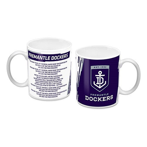 Fremantle Dockers Logo and Song Mug