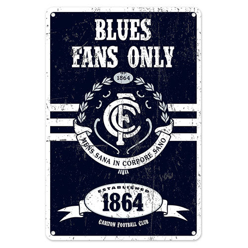 Carlton Blues Retro Metal Sign