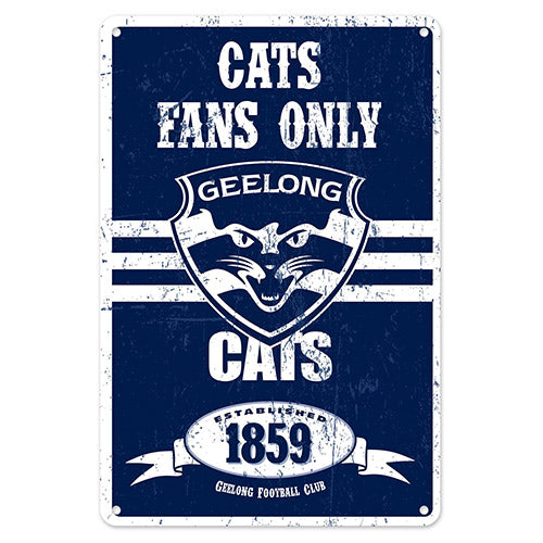 Geelong Cats Retro Metal Sign
