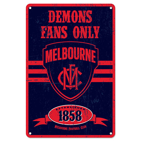 Melbourne Demons Retro Metal Sign