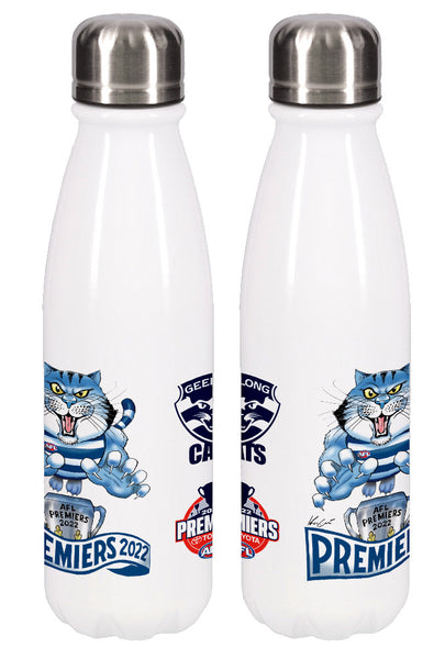 Geelong Cats 2022 Premiers Caricature Drink Bottle PH2