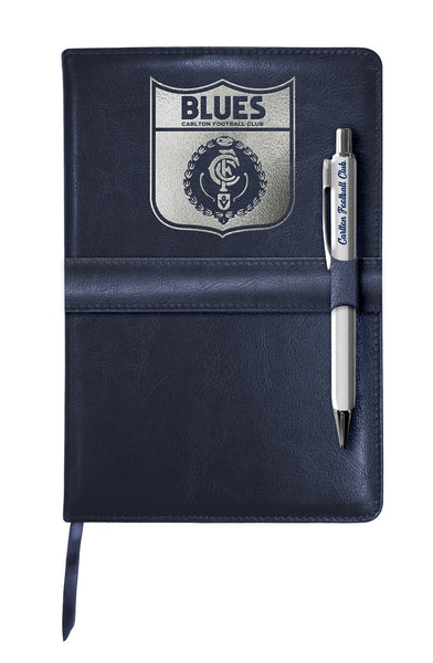 Carlton Blues Heritage Notebook and Pen Gift Pack