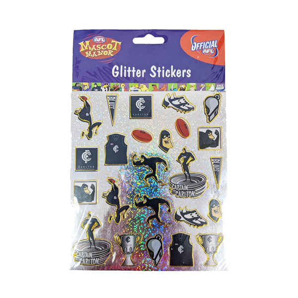 Carlton Blues Gold Edged Glitter Stickers