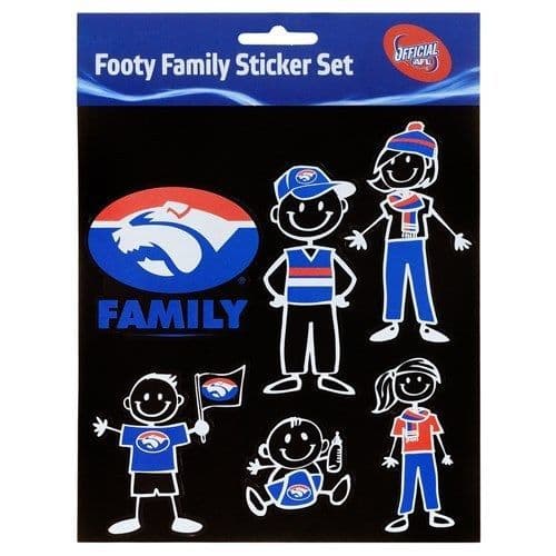Western Bulldogs Footy Family Sticker Set