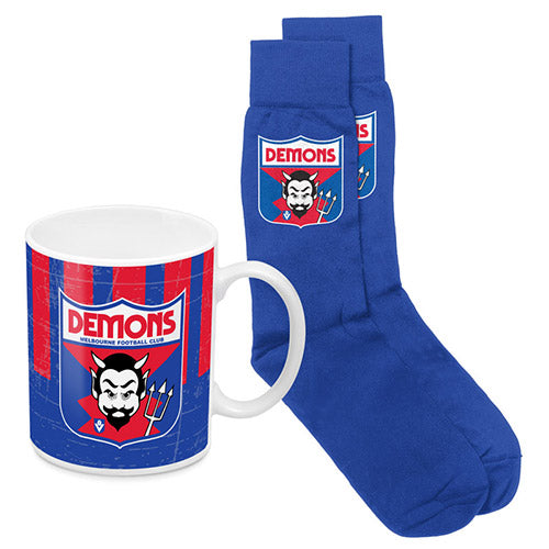 Melbourne Demons Heritage Mug and Socks Pack