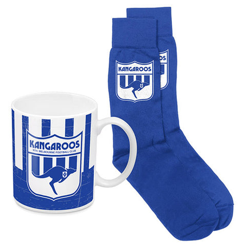 North Melbourne Kangaroos Heritage Mug and Socks Pack