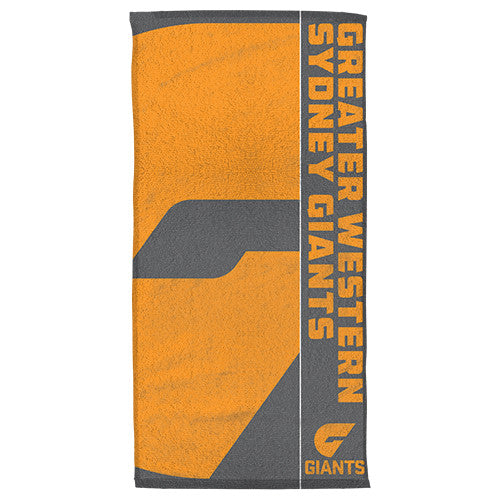 Greater Western Sydney GWS Giants Beach Bath Towel - Spectator Sports Online