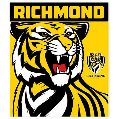 Richmond Tigers Polar Fleece Throw Rug Blanket