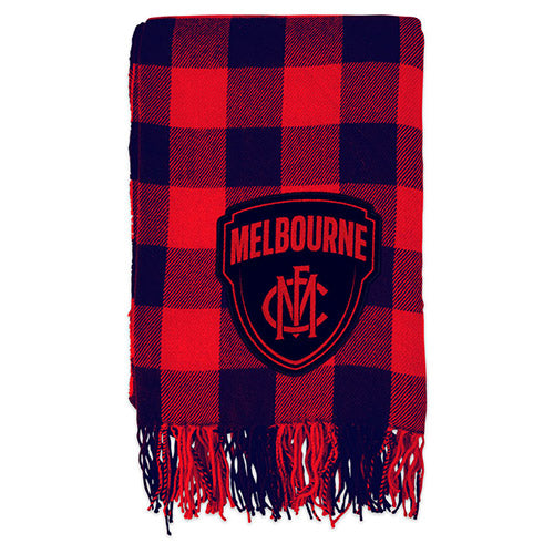 Melbourne Demons Tartan Throw Rug Blanket