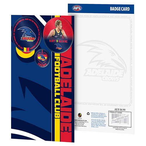 Adelaide Crows 3 Badge Greeting Card
