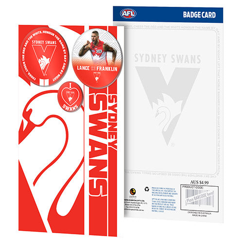 Sydney Swans 3 Badge Greeting Card