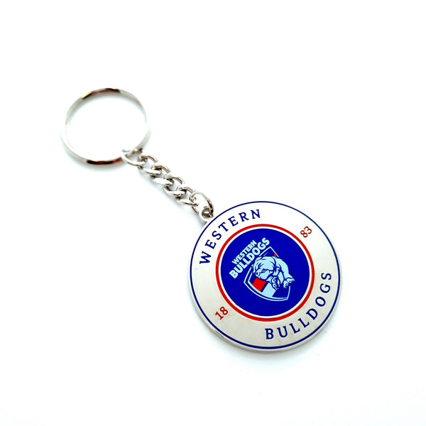 Western Bulldogs Round Logo Keyring
