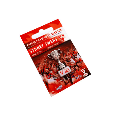 Sydney Swans 2012 Premiers 3D Trophy Lapel Pin