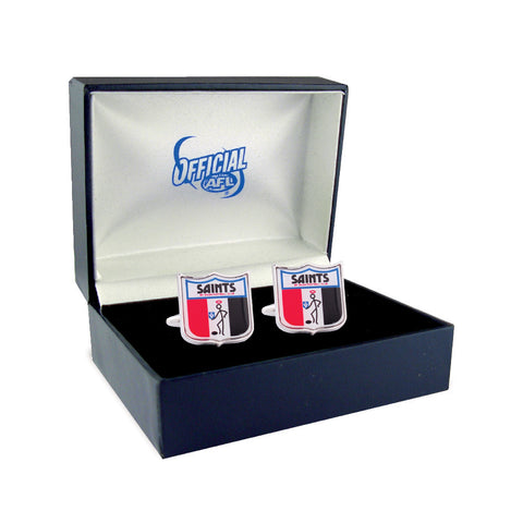 St Kilda Saints Heritage Retro Shield Mens Cufflinks - Spectator Sports Online