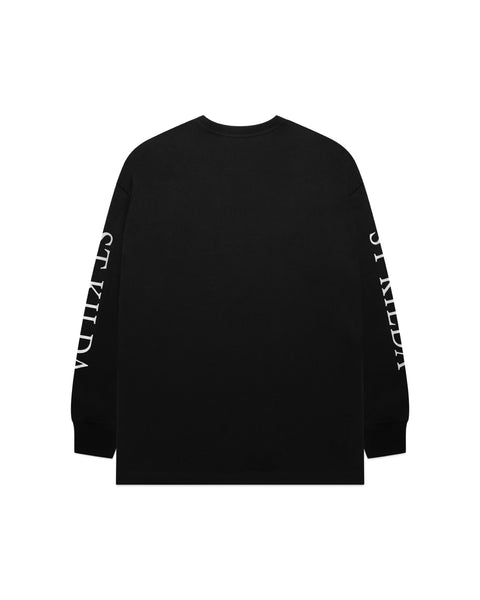 St Kilda Saints Mens Adults Wordmark Long Sleeve Tee