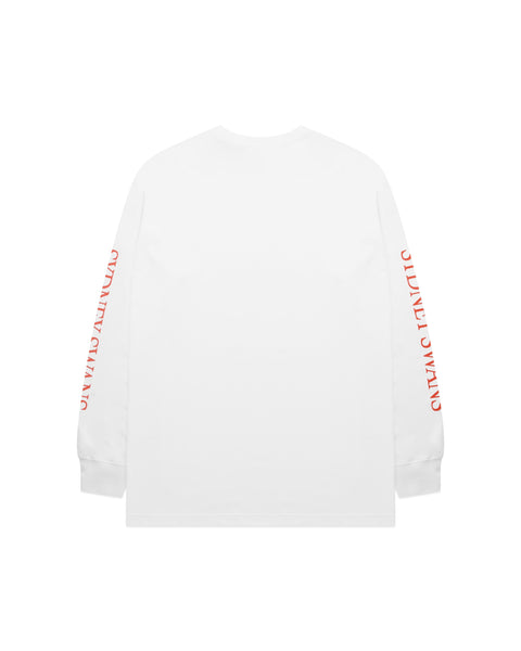 Sydney Swans Mens Adults Wordmark Long Sleeve Tee