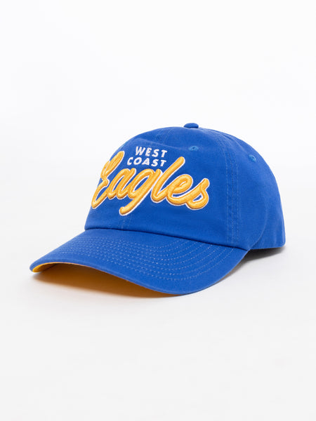 West Coast Eagles Mens Adults Team Script Dad Cap