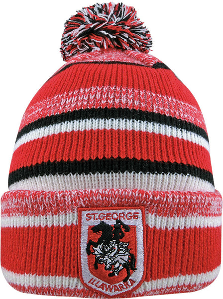 St George Dragons NRL Dynamo Pom Pom Beanie