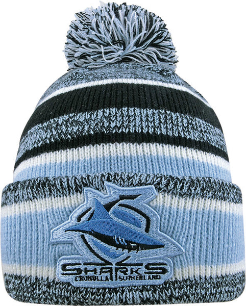 Cronulla Sharks NRL Dynamo Pom Pom Beanie