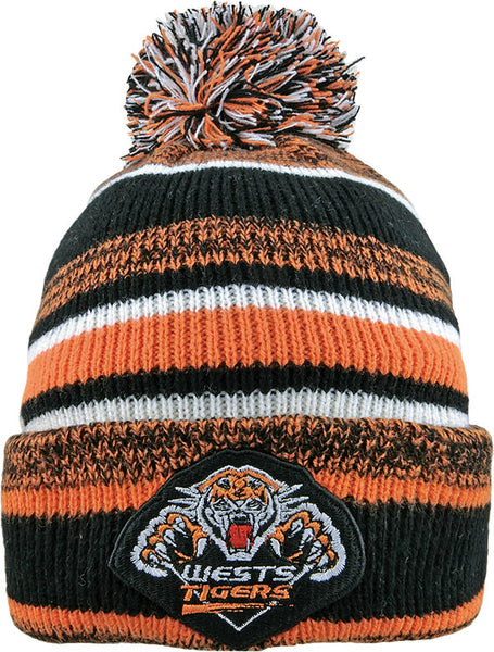 Wests Tigers NRL Dynamo Pom Pom Beanie