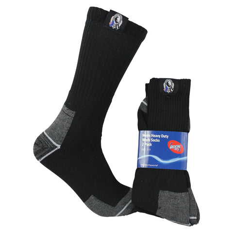 Collingwood Magpies Mens Heavy Duty Work Socks 2pk - Spectator Sports Online