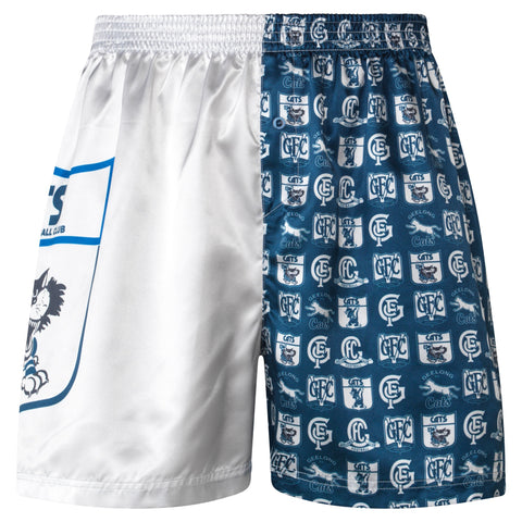 Geelong Cats Mens Satin Boxer Shorts