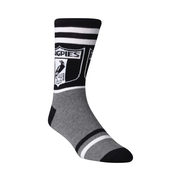 Collingwood Magpies Mens Adults Retro Satin Boxer Shorts and Socks Gift Pack