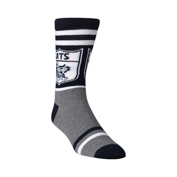 Geelong Cats Mens Adults Retro Satin Boxer Shorts and Socks Gift Pack