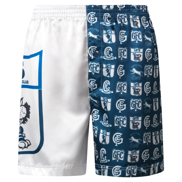 Geelong Cats Youths Kids Satin Boxer Shorts