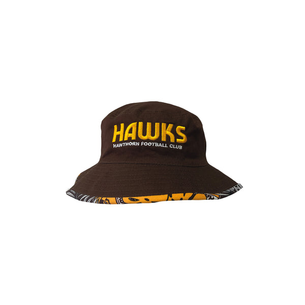 Hawthorn Hawks Boys Youths Tropical Bucket Hat