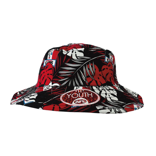 St Kilda Saints Boys Youths Tropical Bucket Hat