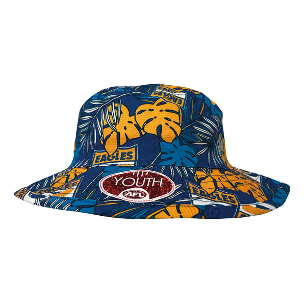 West Coast Eagles Boys Youths Tropical Bucket Hat