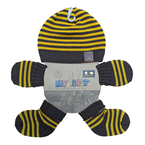 Hawthorn Hawks Baby Infant Newborn Woollen My First Outfit Set